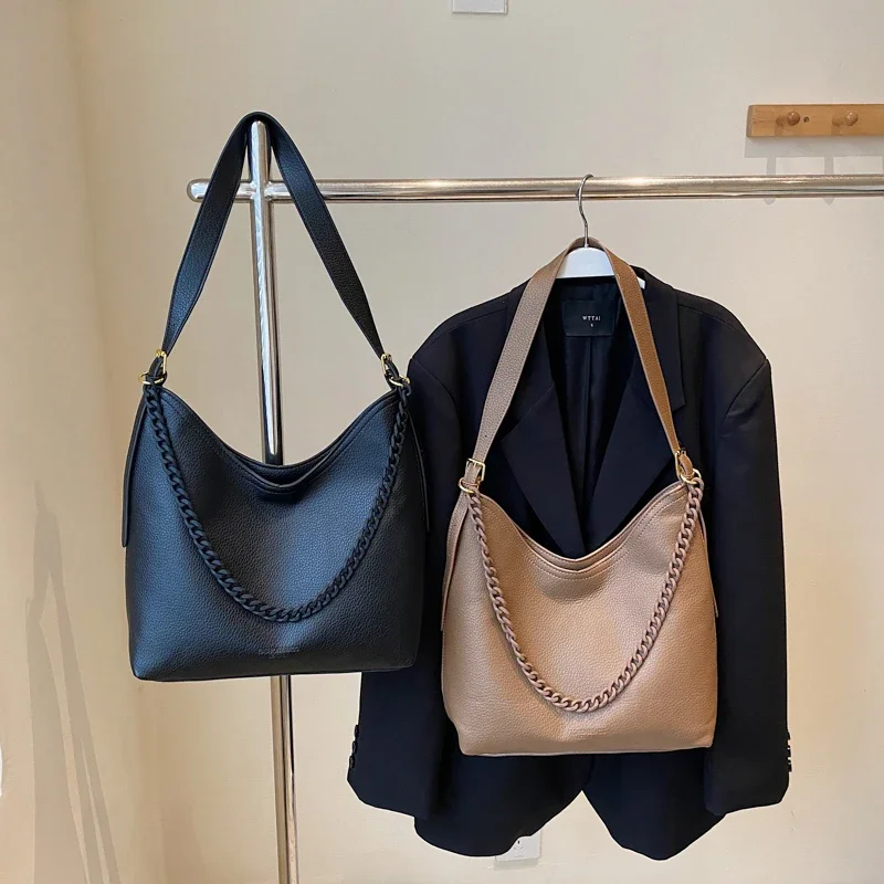 

Advanced Sense, новая модная большая вместительная сумка, 2025 г., лаконичные универсальные сумки на плечо из искусственной кожи, легкая роскошная сумка через плечо для поездок на работу