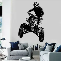 ATV quad bike wall decals off-road quad bike home bedroom children's room youth door office art decoration gift for children 20