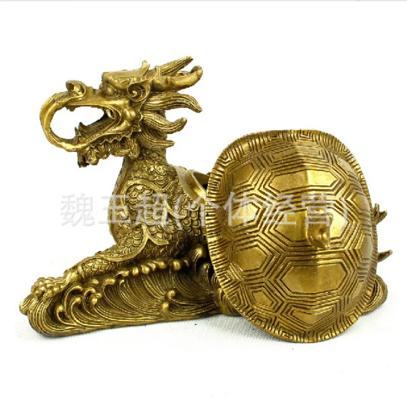 Factory Direct Sales Pure Copper Open Cover Cornucopia Longevity Turtle Dragon-Head Tortoise Ashtray Crafts