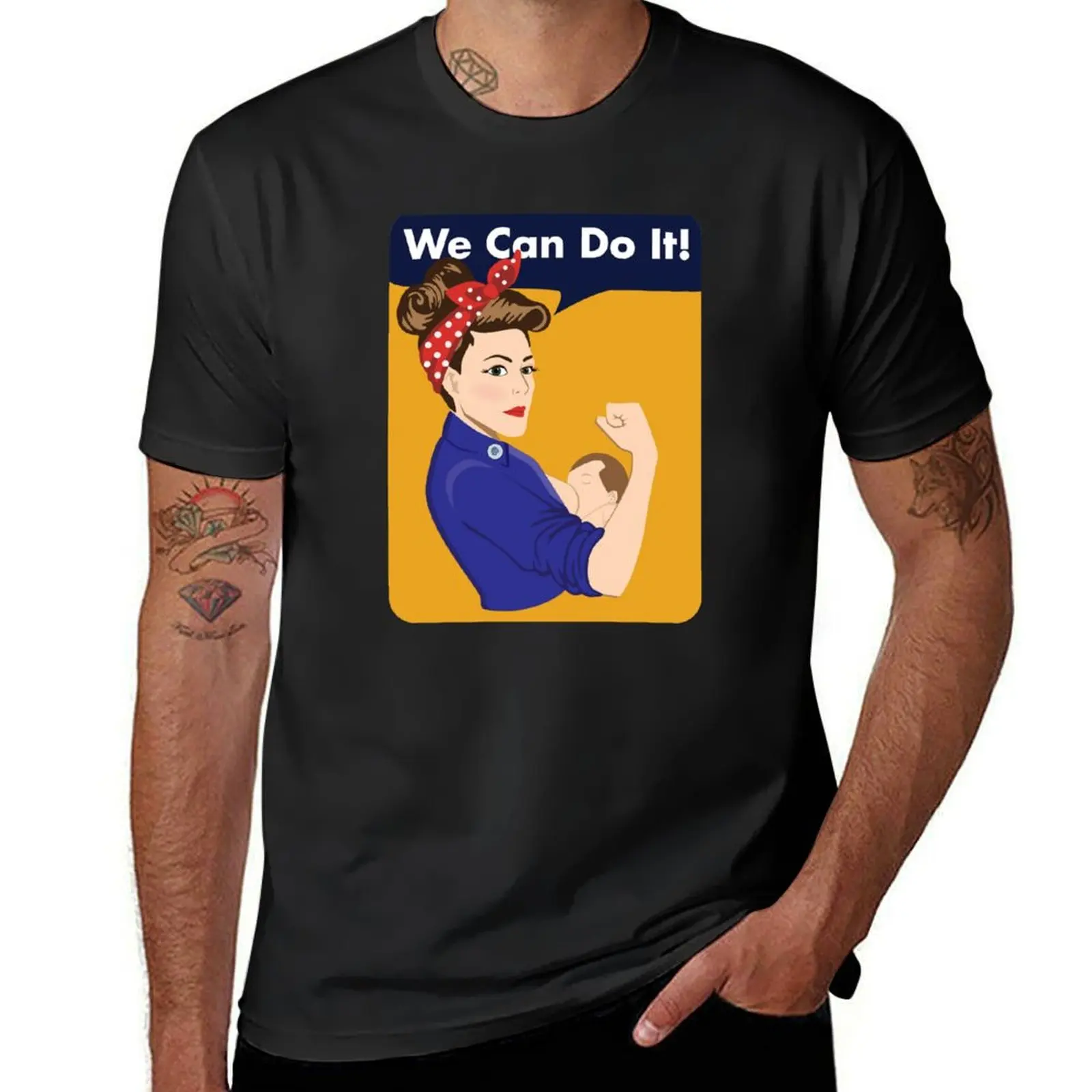 

Rosie The Riveter Breastfeeding T-Shirt for a boy summer clothes new edition mens clothes