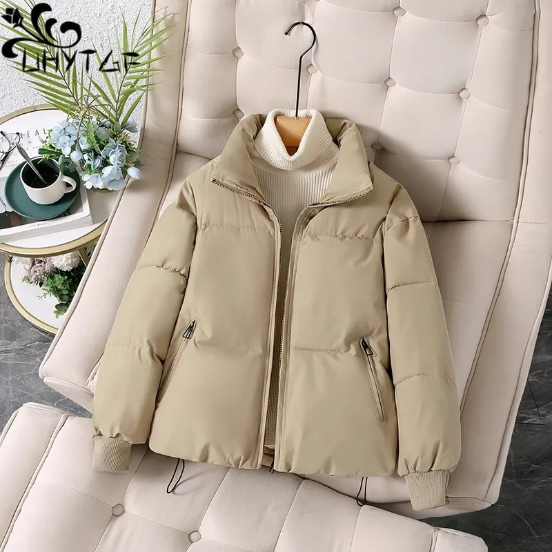 Parkas Women Coat Jacket Autumn Winter Keep Warm Puffer Jacket Stand Collar Harajuku Outwear Short Padded Vest Korean Clothes