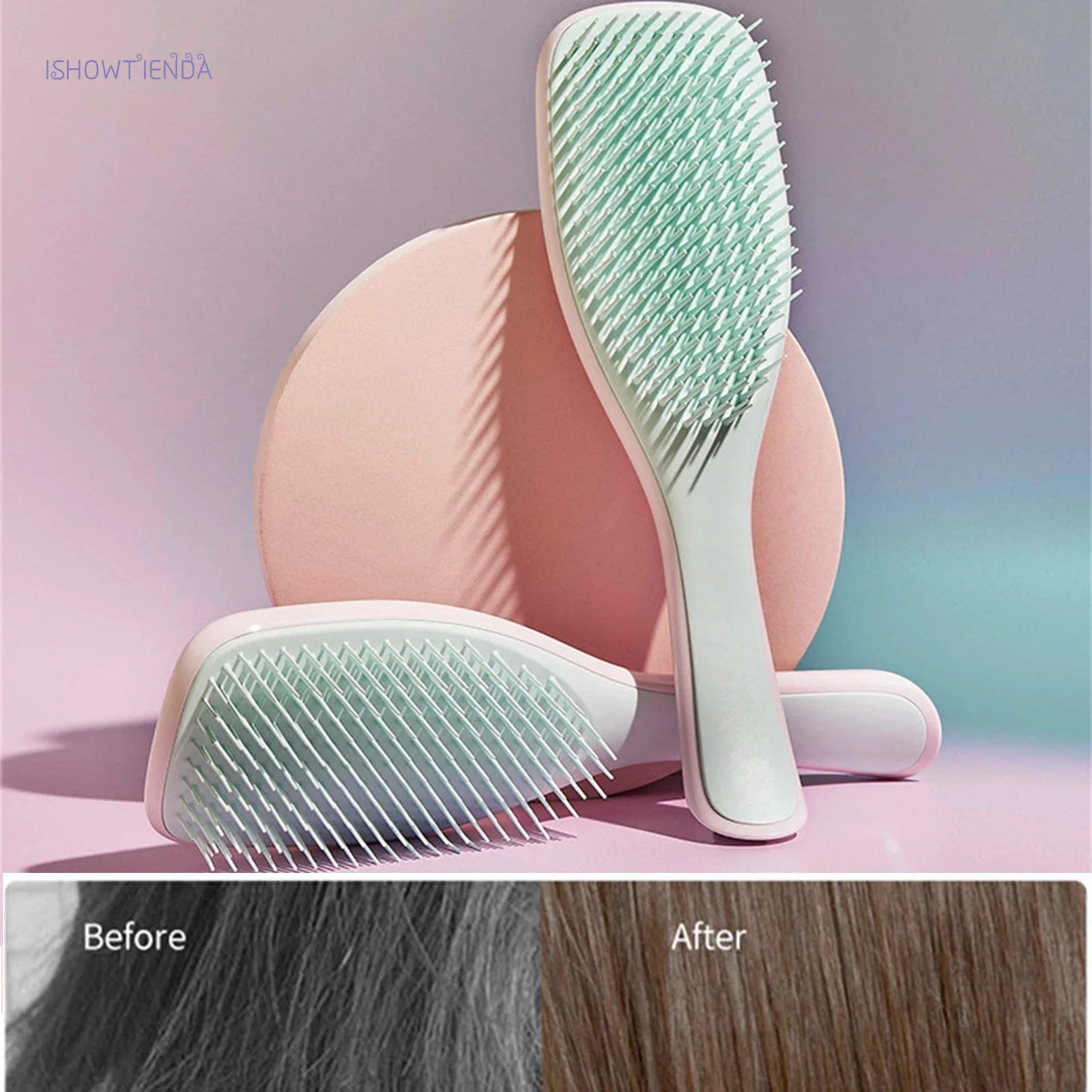 Elastic Massage Comb Hollow Out Hair Brush Scalp Massage Combs Hair Styling Detangler Scalp Massage Brush Salon Styling Tools