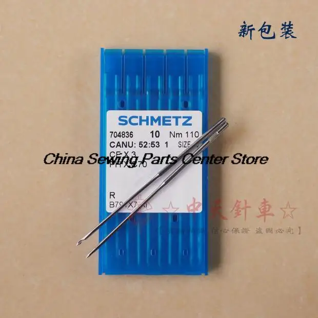 10PCS 1box Cex3 Phxc70 Ce*3 German Schmetz Sewing Machine Needles Blue Lion 12 14 Towel Embroidery Sewing Machine Silver Needle