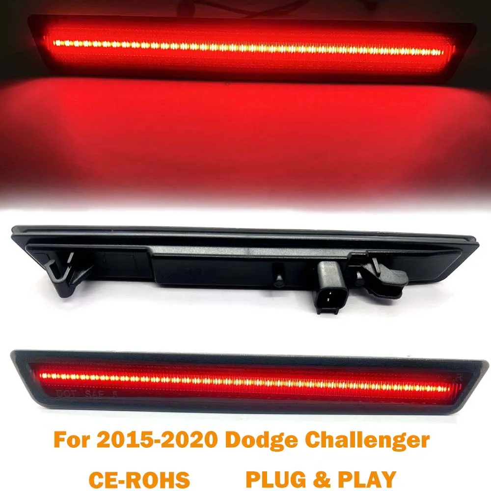 

2PCs Rear Red LED Side Marker Light For 2015-2020 Dodge Challenger Car Light Led Side Marker Lights,Replace OEM Sidemarker Lamps