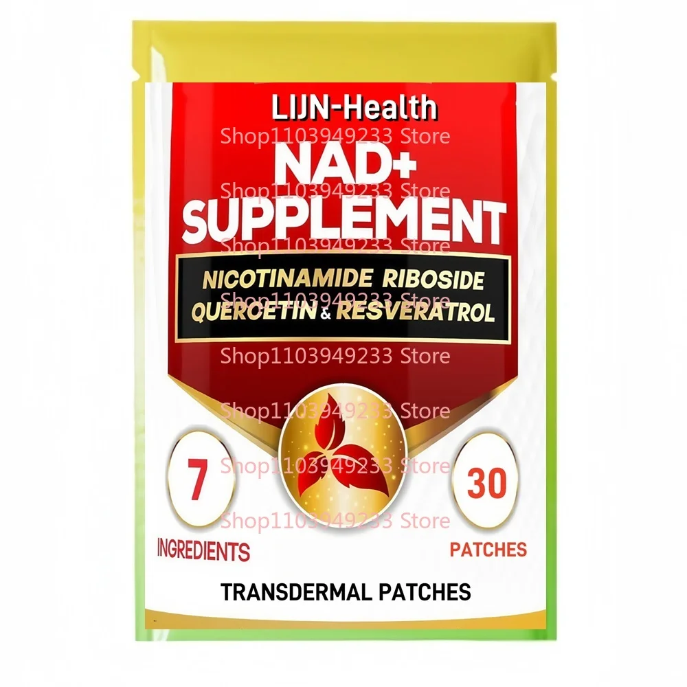 30 رقعة NAD+ Transdermal مع Quercetin، Resveratrol، Rhodiola Rosea، Astragalus لمكافحة الشيخوخة، الطاقة، المناعة