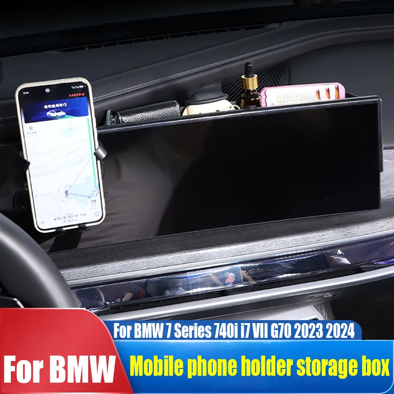 

For BMW 7 Series 740i VII G70 2023 2024 mobile phone holder storage box automotive interior decoration accessories