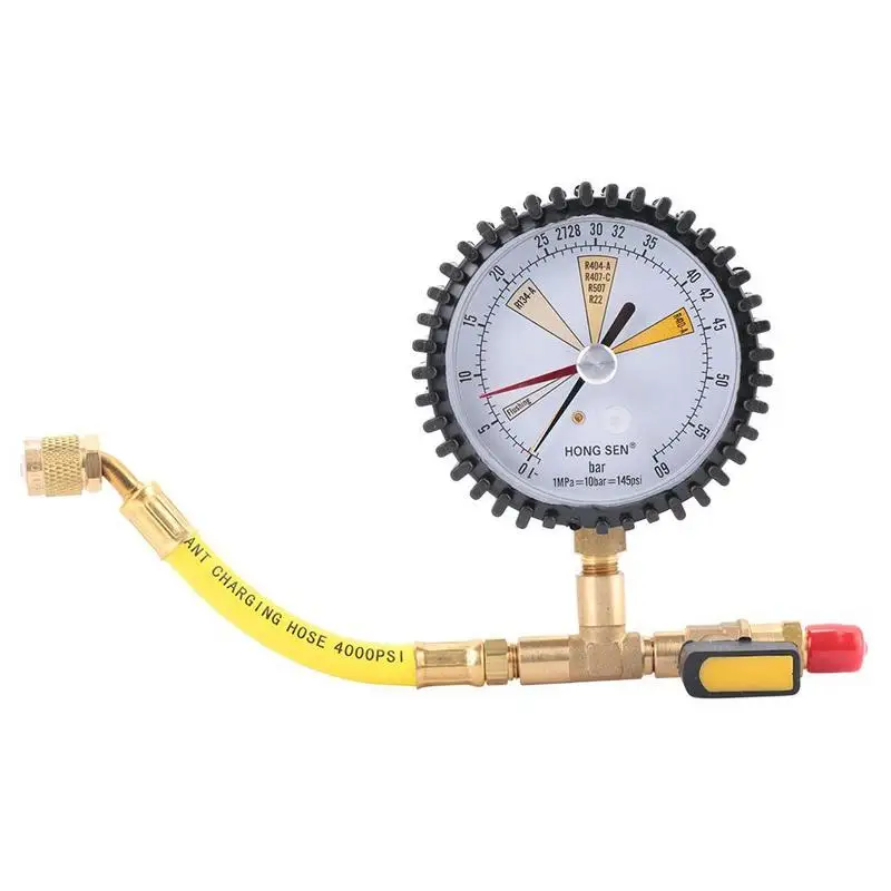 Air Conditioning Refrigeration Nitrogen Pressure Test Gauge for R134a R22 R407C R410A