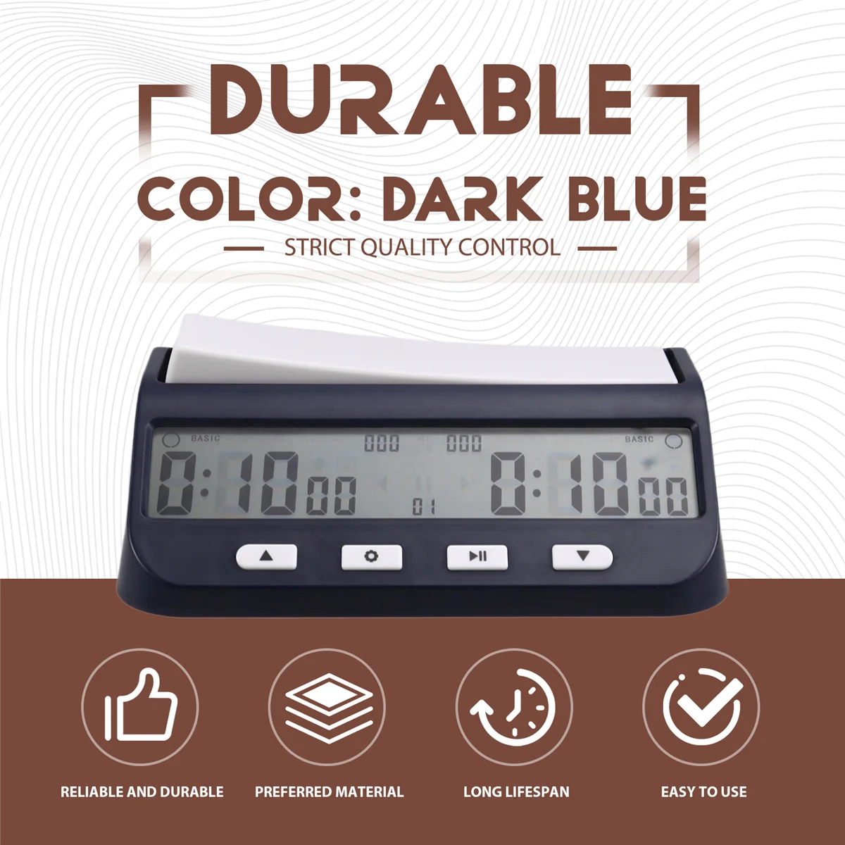 ABNJ YS9901 Mehrzweck-tragbare professionelle Schachuhr, digitaler Schach-Timer, Spiel-Timer