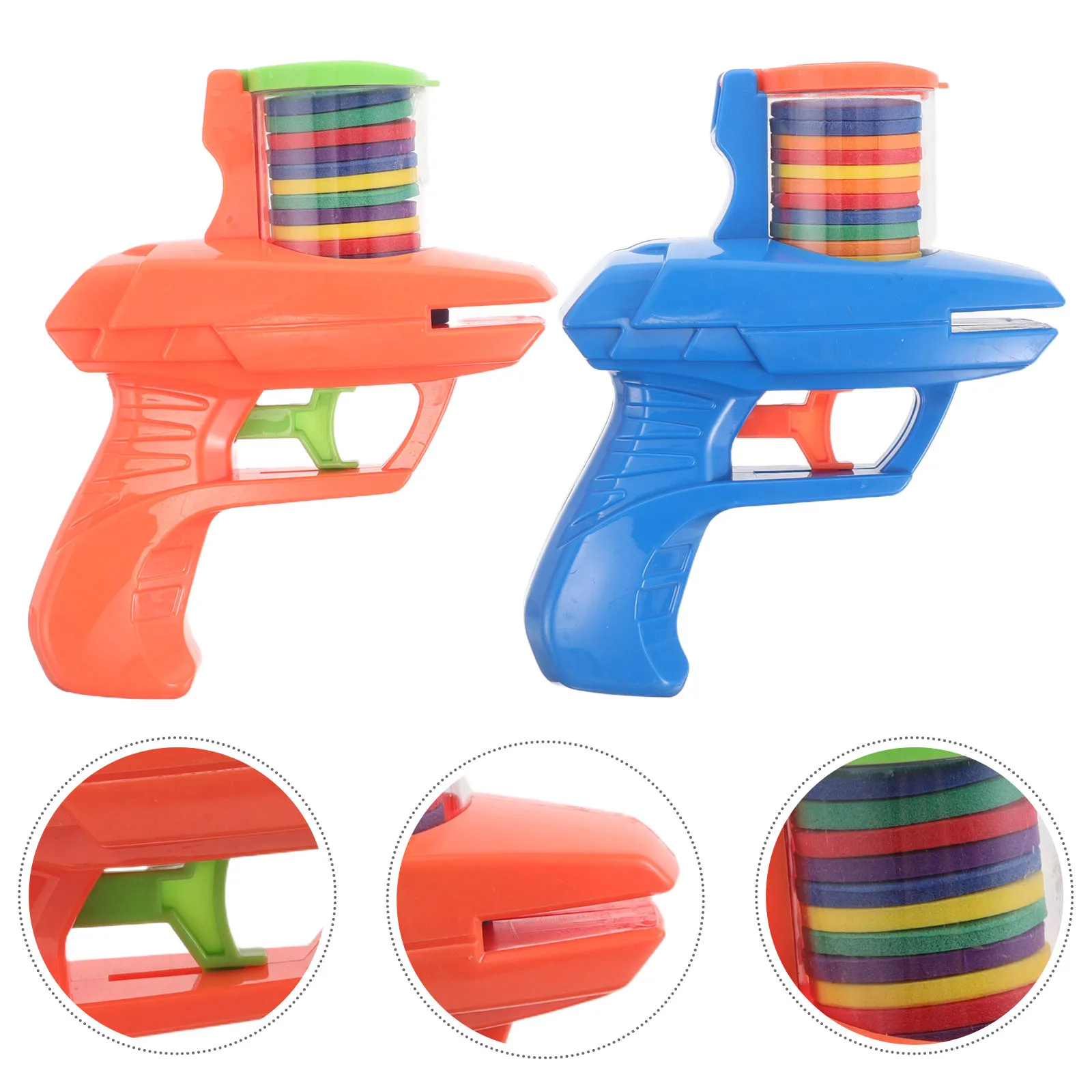 

2Set Hand Held Disc Launchers Soft Foam Flying Disks for Toddlers Outdoor Exercise Game Enhances Coordination Safe Active Play