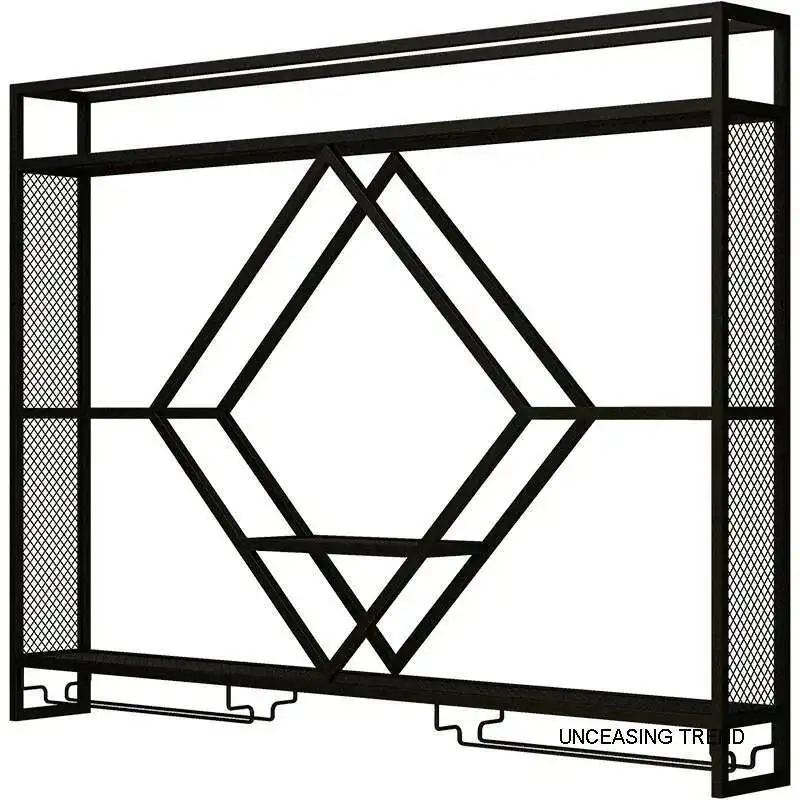 Традиционный промышленный держатель для барных шкафов, вестибюль отеля, современный центр, винные стеллажи, розничная торговля, шкаф, витрина, уличная мебель