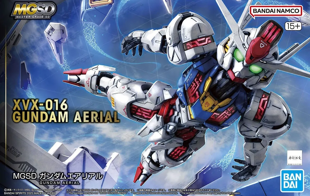 

Bandai Original Package In shock MGSD XVX-016 GUNDAM AERIAL MODEL Anime full Action Assembly Figure Model original box Toy Gifts