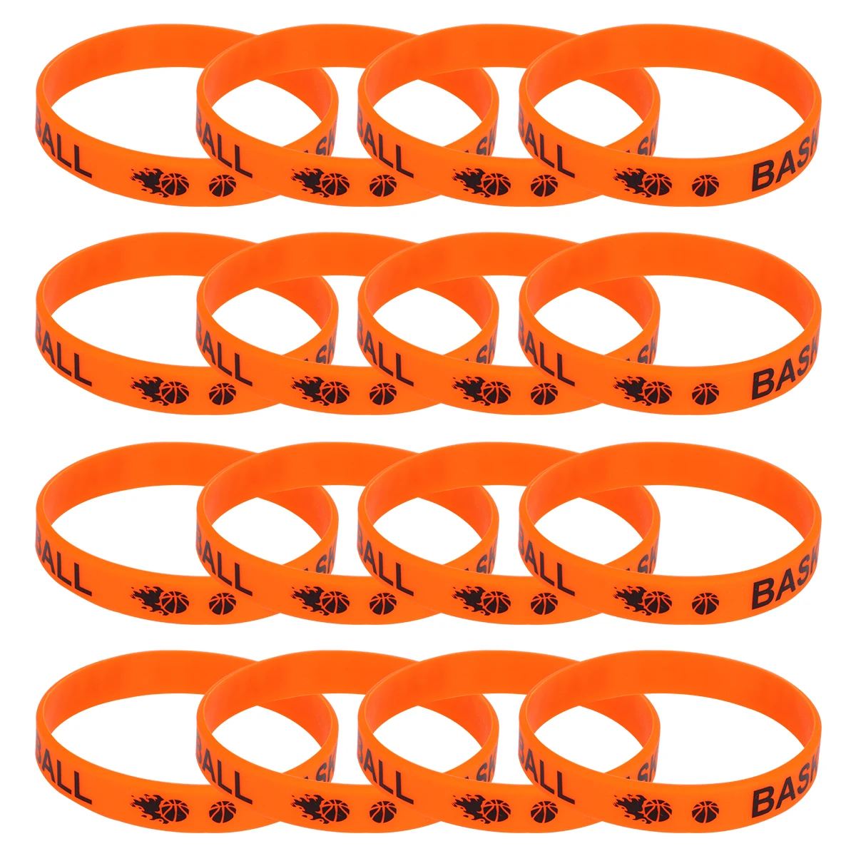20 szt. Bransoletki Koszykarskie Silikonowe Opaski na Rękę na Imprezę Personalizowane Opaski na Nadgarstek