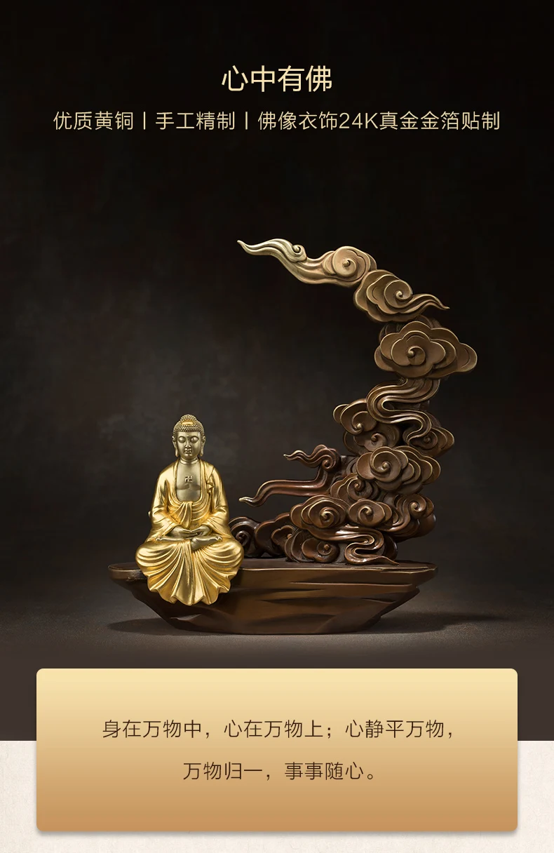 TOP high grade Buddhist gilding Sakyamuni Amitabha Buddha statue family Protect Spiritual Art Talisman Handmade COPPER Sculpture