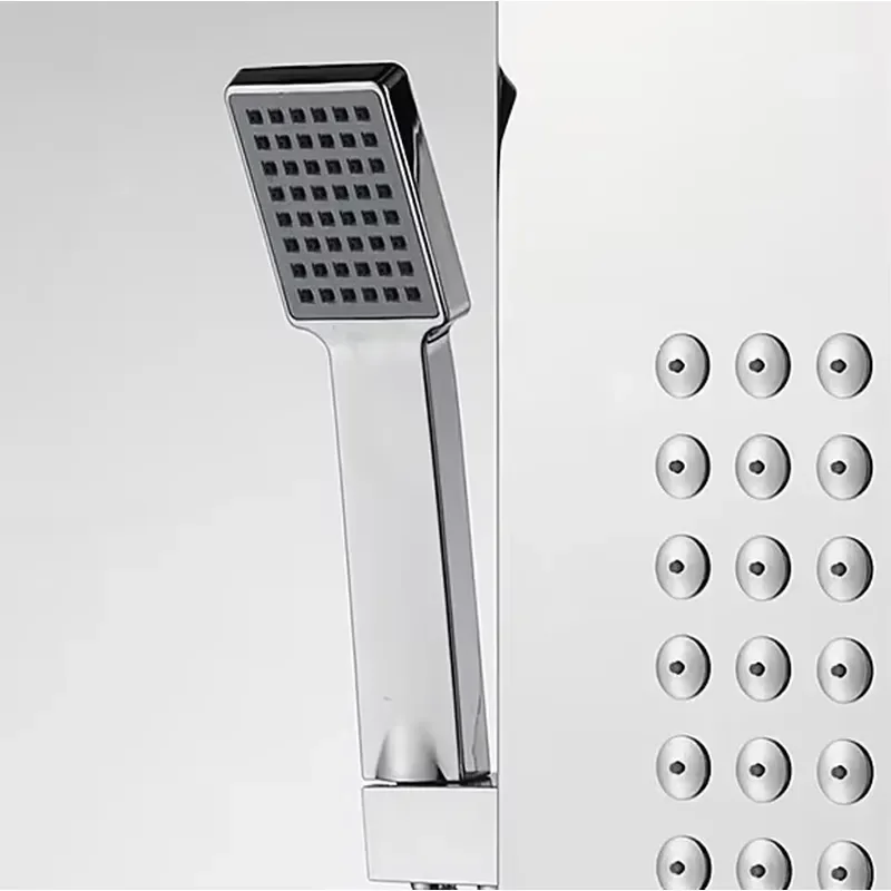 Commercial Polished SUS304 Stainless Steel Shower Tower System with Hydro Massage Jets for Resort Project