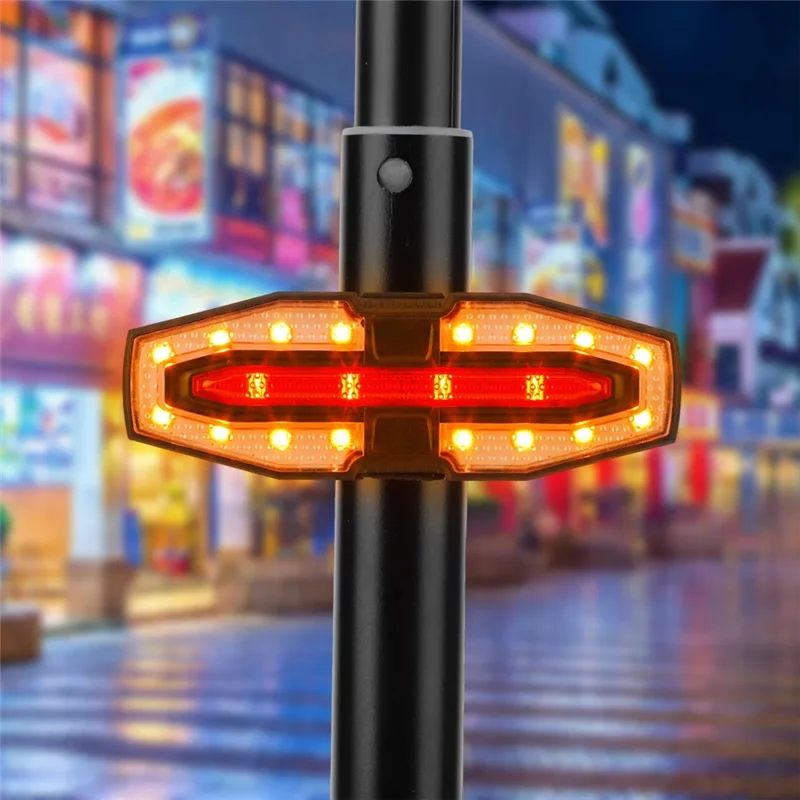 

Electric Scooter LED Tail Light Turning Signal USB Rechargeable With Remote Control