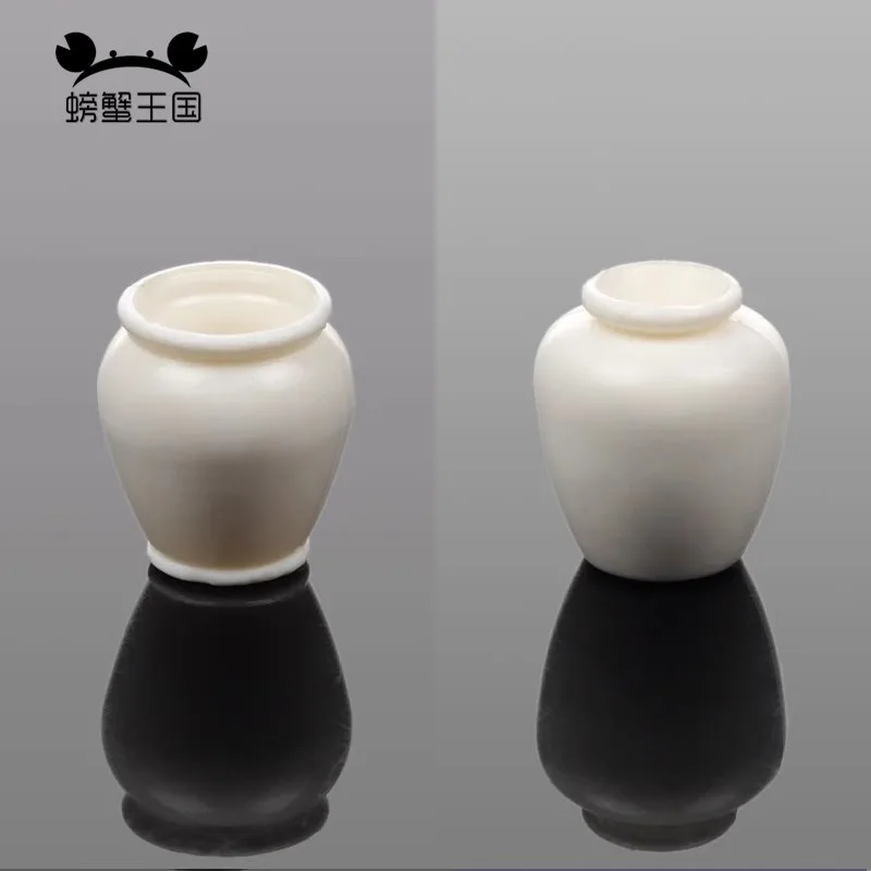 Mini jarrón blanco a escala 1:100, modelo arquitectónico de mesa de arena, paisaje, Diorama, decoración para paisaje de construcción realista, manualidades DIY