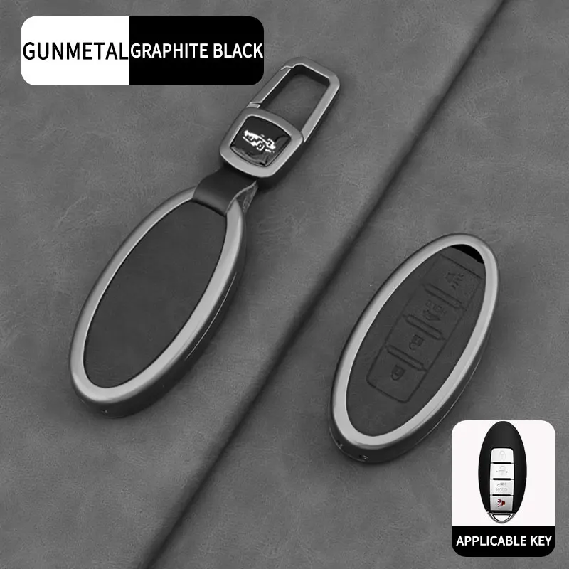 For Nissan Rogue XTrail T32 T31 Qashqai J11 J10 Kicks Tiida Pathfinder Accessories Zinc Alloy Car Key Case Cover Bag Shell view 4