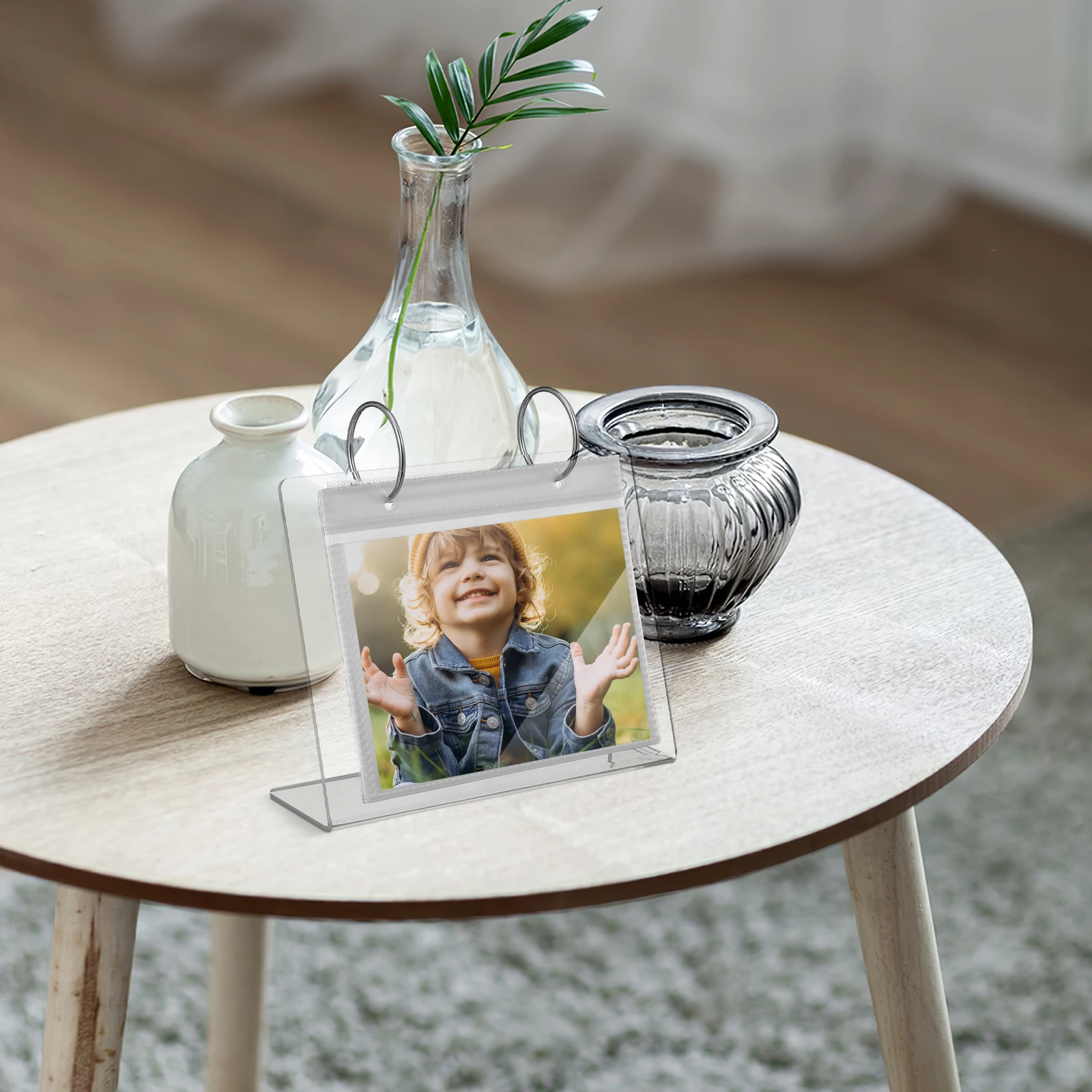

Acrylic Photo Album Lightweight Desk Photo Book Table Frame Display Holder for Living Room Bedroom Picture Frame Stand