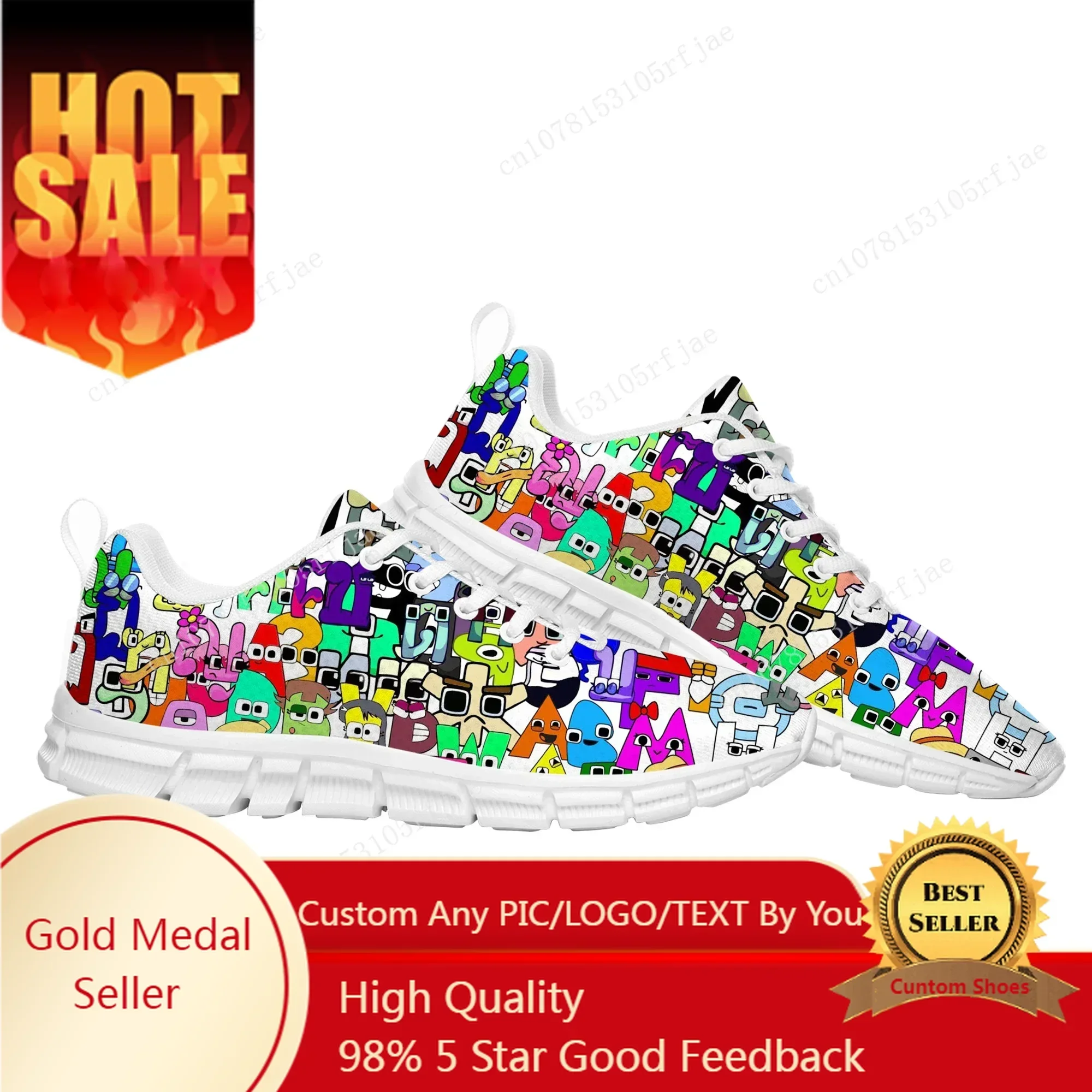 Alphabet Lore Sports Custom Shoes Hot Cartoon Game Mens Womens  Sneaker Tailor Made Couple Built Shoes