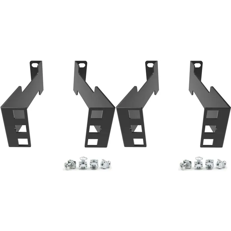 AS95-2X 1U Server Rack Depth Extender - 4-Inch/10 Cm Deep Recessed Rack Mount Adapter Kit For Network Rack