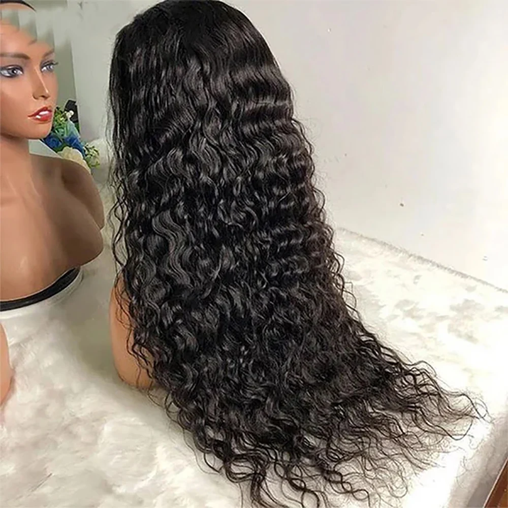 6x4 Lace Water Wave Glueless Wigs Lace Front Human Hair Wig Pre Cut Lace Wigs 100% Human Hair Pre Plucked 3 Days Delivery