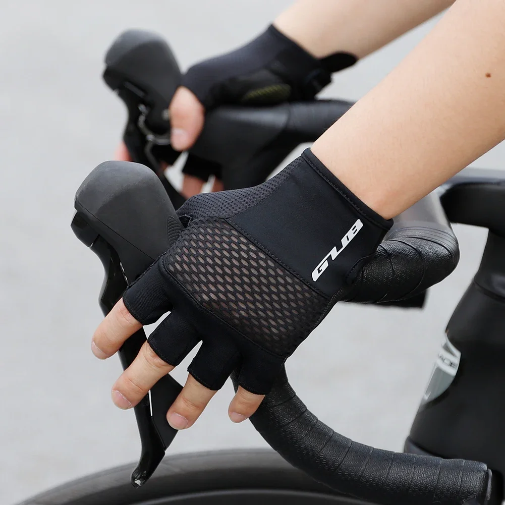 GUB S072 guantes de ciclismo de verano de medio dedo XRD almohadilla acolchada PU palma a prueba de golpes equipo de bicicleta mujeres hombres guantes