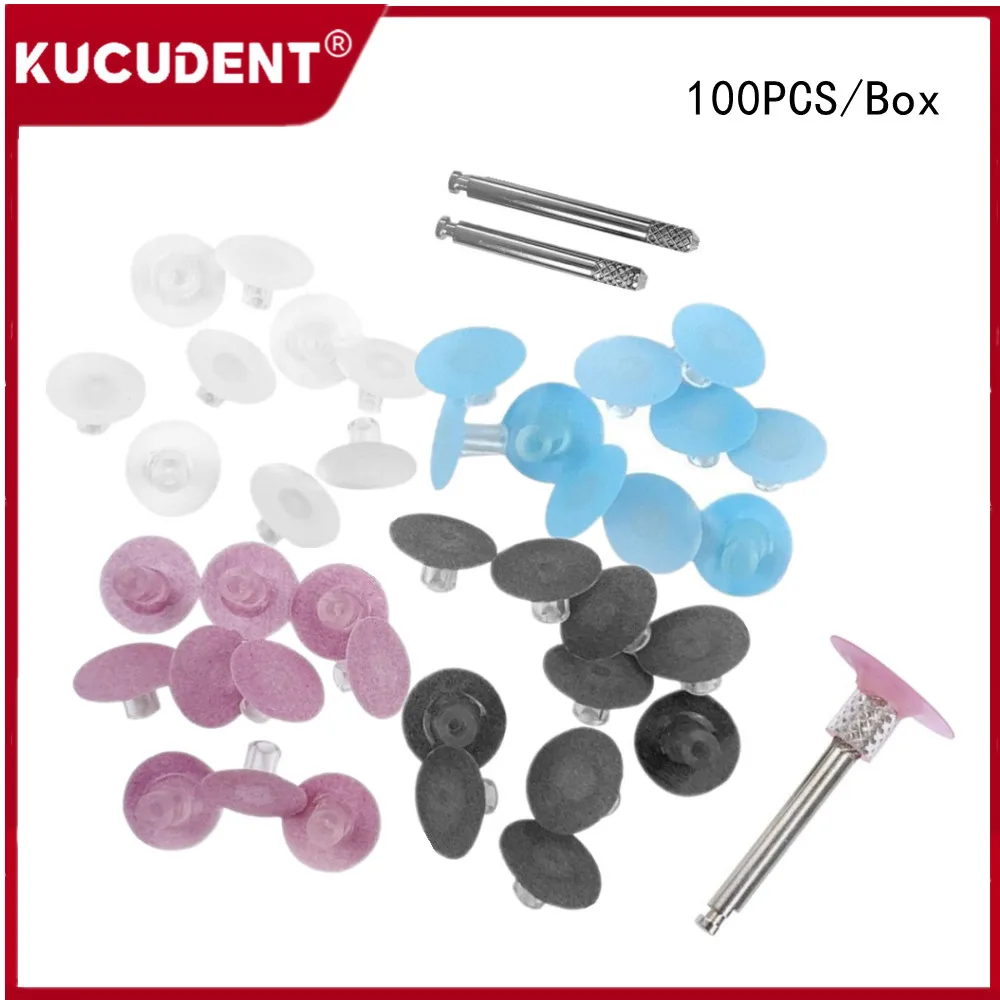 

100pcs/Box Dental Polishing Stem Discs Composite Finishing Disc Teeth Whitening Material Dentistry Polisher Reduction Contouring