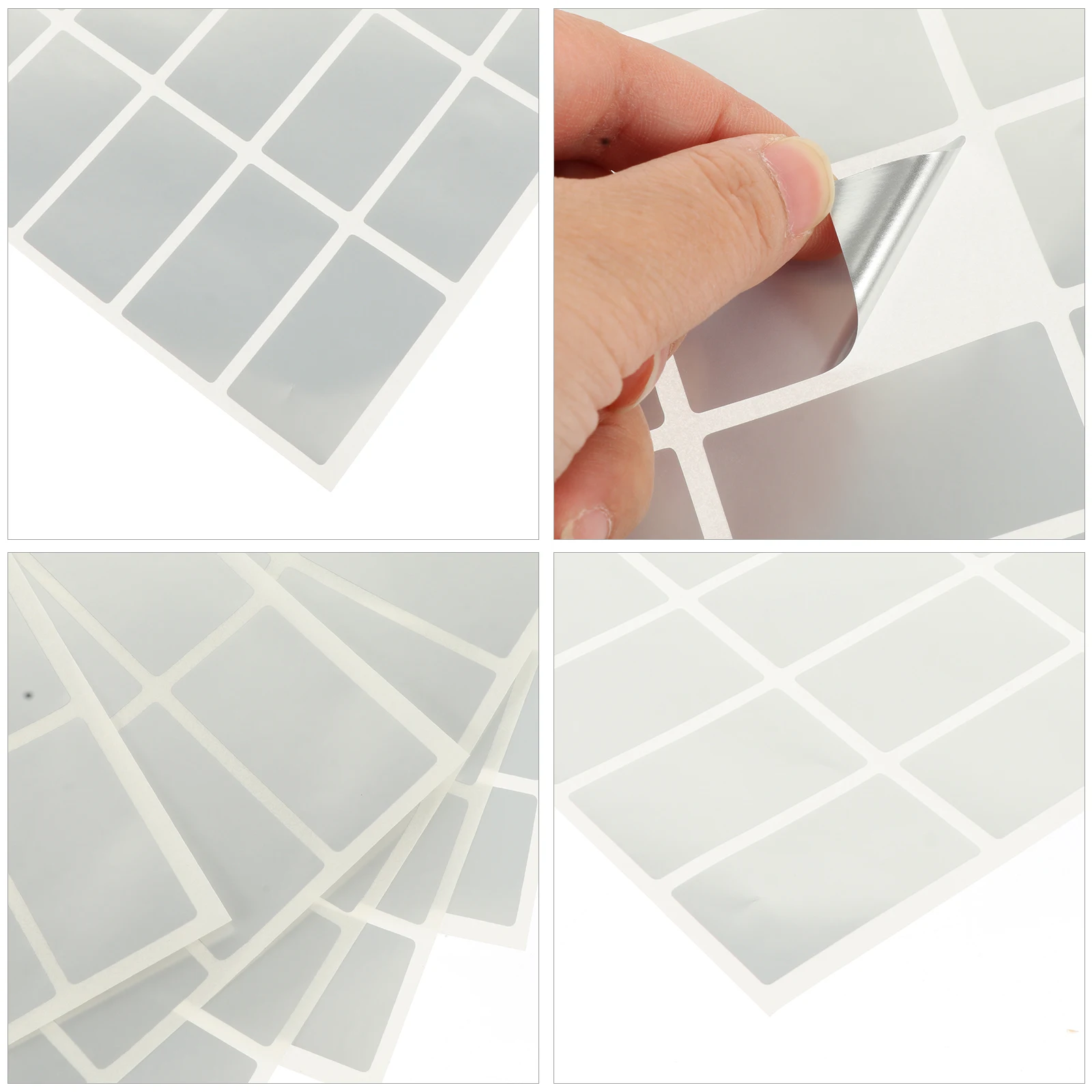 

100 Pcs Waterproof Marking Sticker Handwritten Self-adhesive Kitchen Home Office Silver Classification Labels Fade