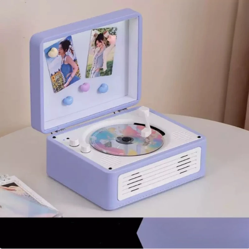 New Retro CD Player Bluetooth Stereo All-in-one Music Album Player Home Desktop Audio Record Player