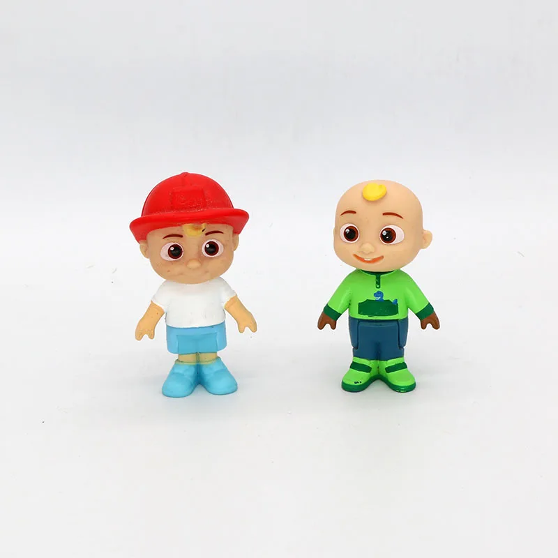 6pcs Watermelon School Bus Baby Action Figure Cartoon Anime Colletion Model Cute Family Role Play Dolls Toys Birthday Gift