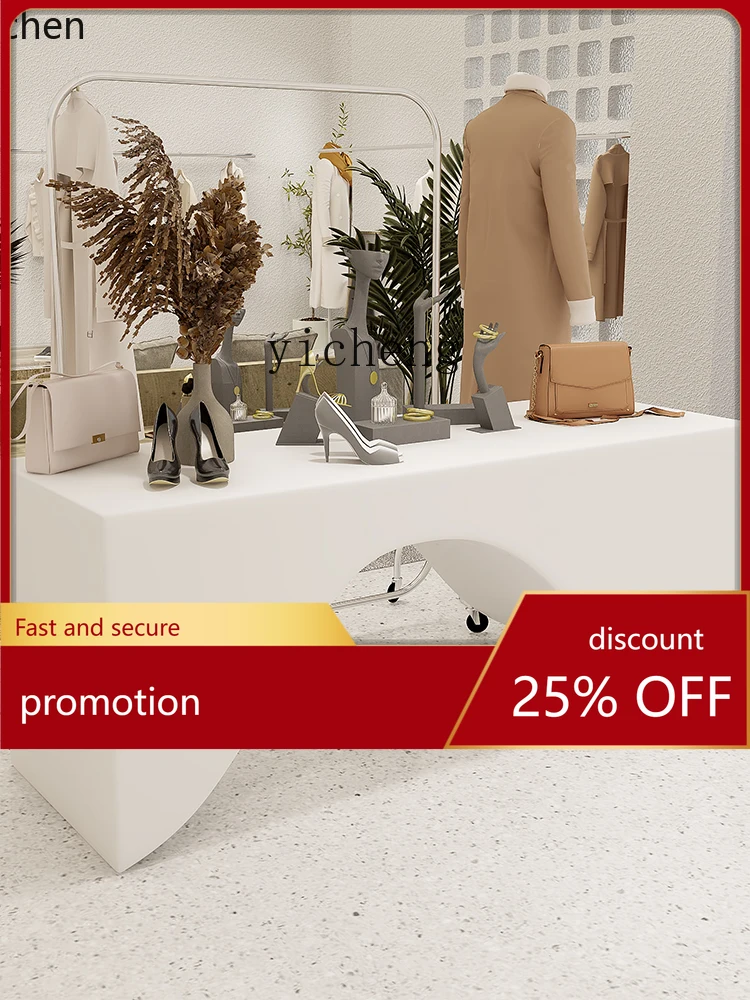 YFY Soft Show Window Decoration Floor High and Low Booth Internet Celebrity Special-Shaped Table Display