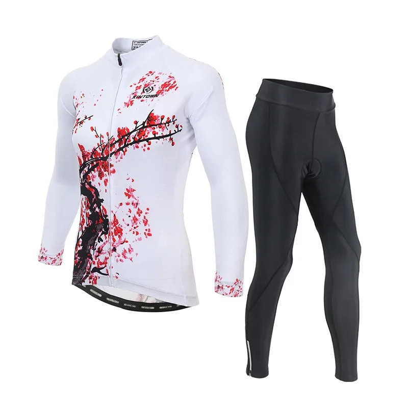 

Autumn and Winter Cycling Suit Long Suit New Racing Suit Moisture-wicking Long Sleeve Suit Women's Cycling Suit