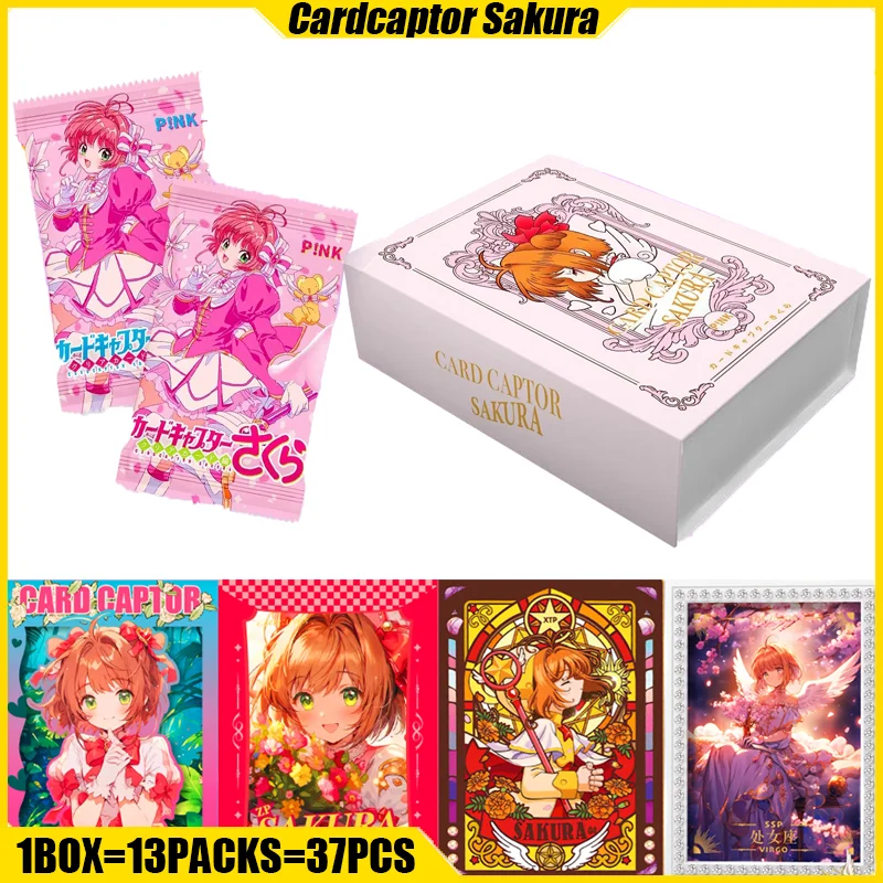 

PINK Cardcaptor Sakura Cards Anime Figure Collection Clow Cards Mistery Boxes Board Games Toys Birthday Gifts for Boys and Girls