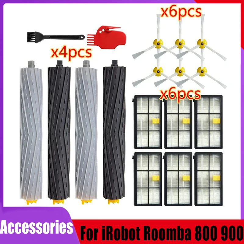 Аксессуары для iRobot Roomba 800, 900, 870, 880, 980 серии, HEPA фильтры, роликовая щетка, боковая щетка, больше Аксессуары для iRobot Roomba 800, 900, 870, 880, 980 серии, HEPA фильтры, роликовая щетка, боковая щетка, больше