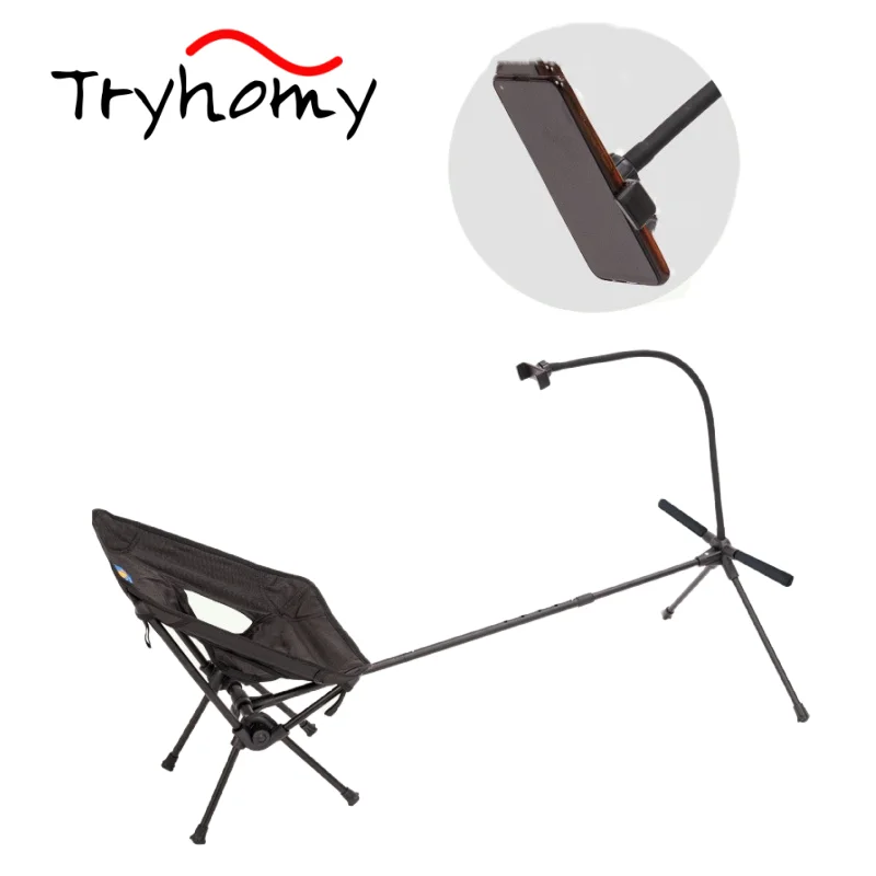 

Portable Recliner Footrest Outdoor Folding Chair Footstool Telescopic Put Leg Stool With Phone Holder Moon Chair Footrest New