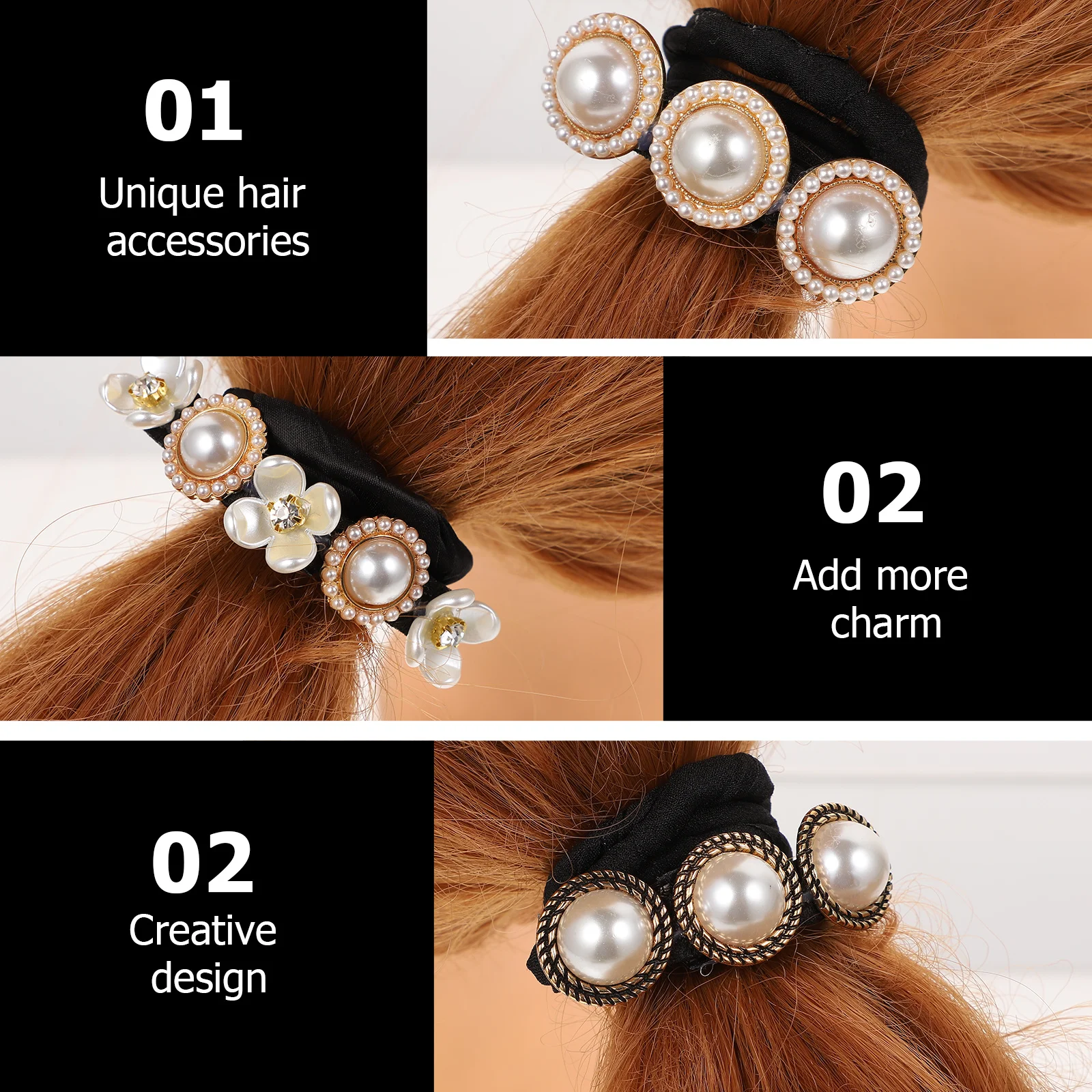 

4pcs Bun Maker Donut Styling Tool For Women Girls Hold Hair In Place Perfect Bun Seconds Fashion Hair Accessory Gift
