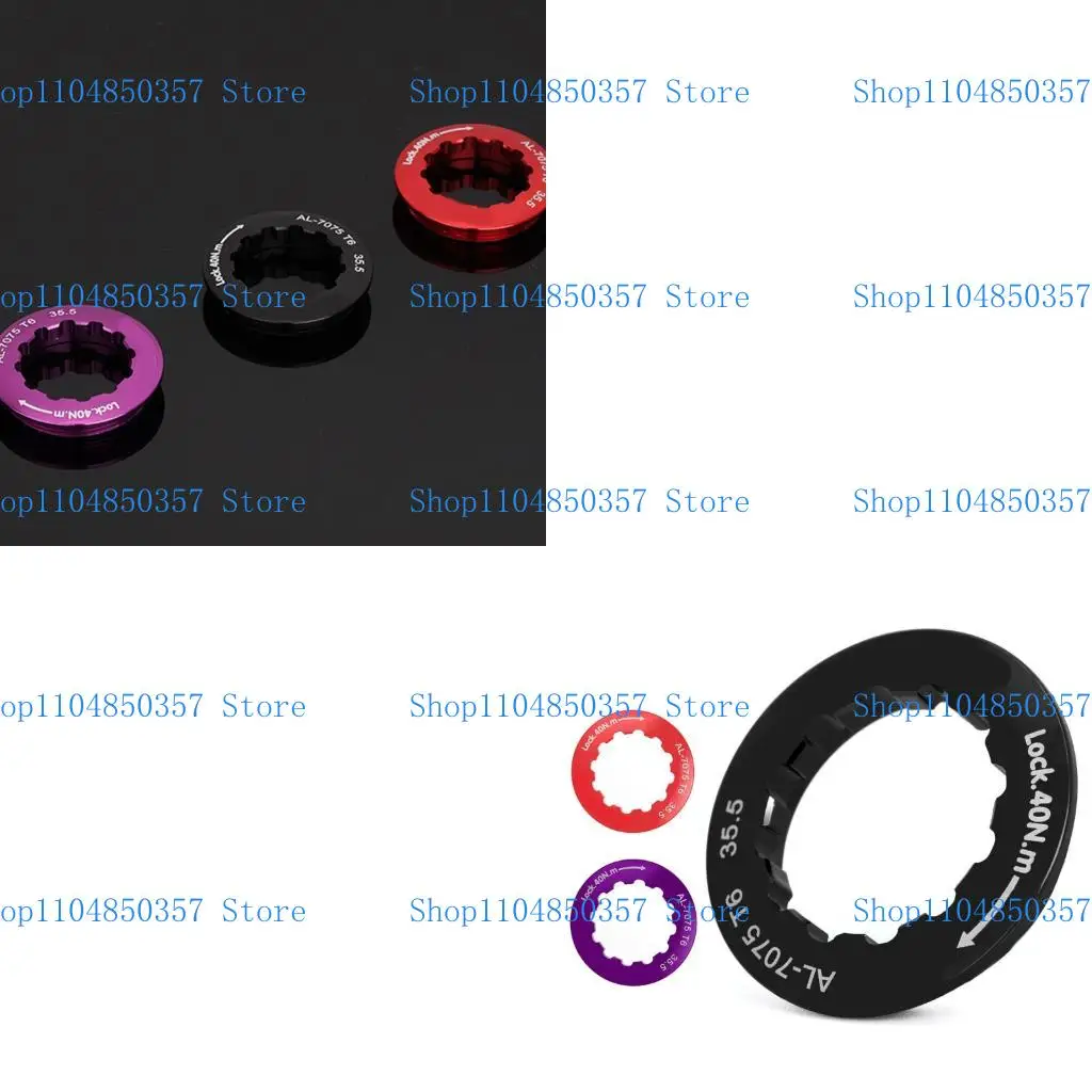 

5asd Aluminum Alloys Flywheel Cover Fixing Rings 11T Cassette Flywheel Lock Cover Bike Cassette Flywheel Locking Cover
