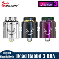 Original Hellvape Dead Rabbit 3 RDA J Version Electronic Cigarette Tank 0.37Ω Ni80 Fused Clapton Coil 510 Thread vape Atomizer