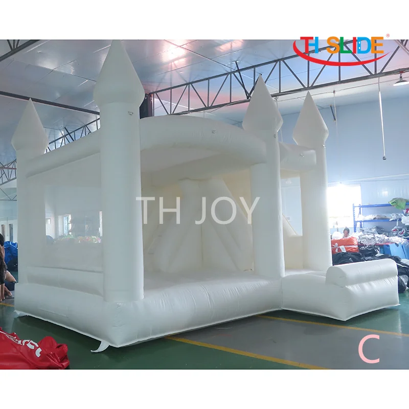 Fast Air เรือประตู,5x4 M 17-13ft งานแต่งงาน Bouncer House, สีขาว PARTY Inflatable Bouncy ปราสาทสไลด์สําหรับเด็ก N ผู้ใหญ่