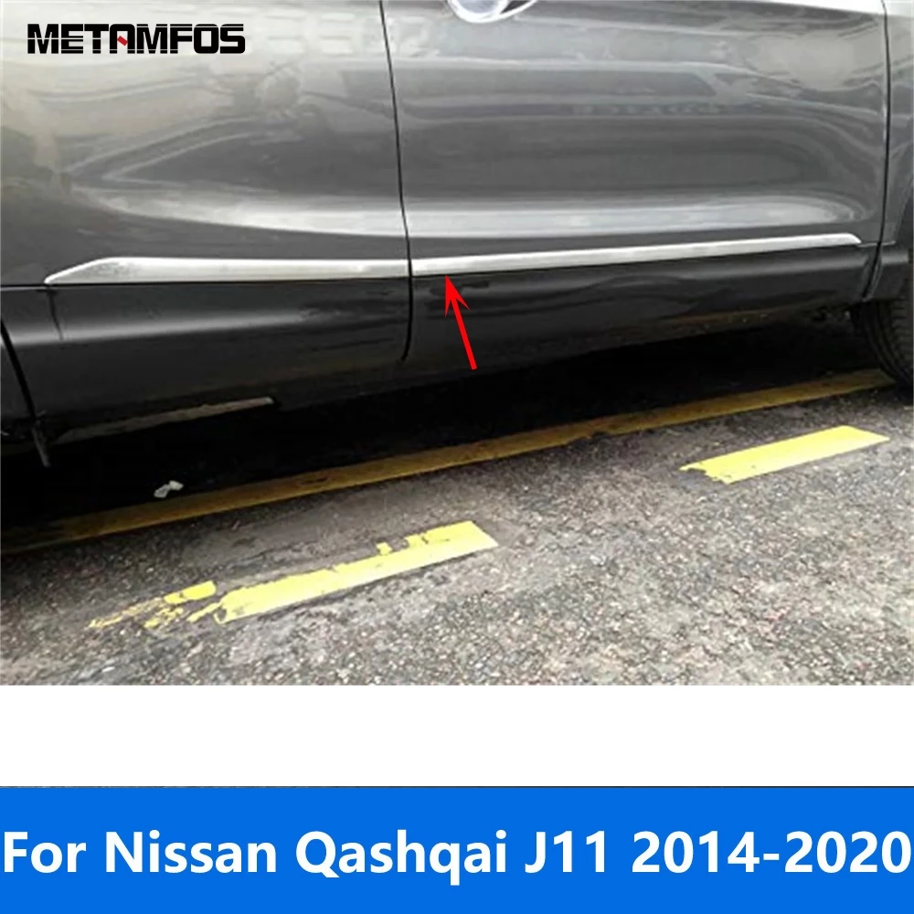 

Аксессуары для Nissan Qashqai J11 2014-2018 2019 2020: Хромированные накладки на боковые двери, молдинги, декоративные наклейки для стайлинга автомобиля