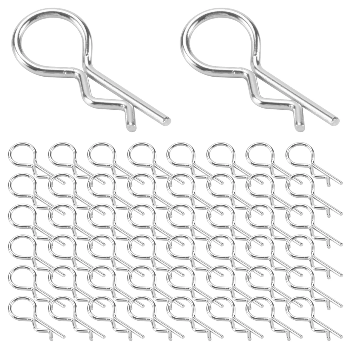 50Pcs Stainless Steel Body Clips Shell Cover Pin Bend for 1/10 RC Car Remote Control Toys Hsp Redcat Exceed Spare PartsCYGJ