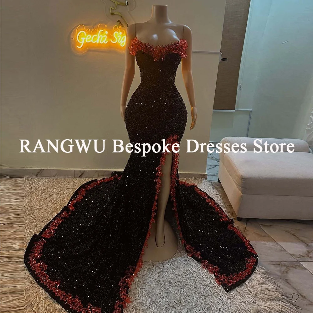 

Gorgeous Prom Dresses 2026 Luxury Beading Crystals Long Mermaid Party Gowns Black Girl Sexy Silt Matric Dance Dress Customized