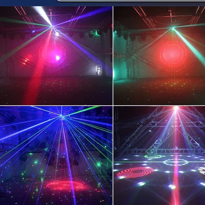 

Stage Voice-activated Rotary Laser Light Beam Bouncing Light KTV Flash Ballroom Rock Bar Light Cross-border