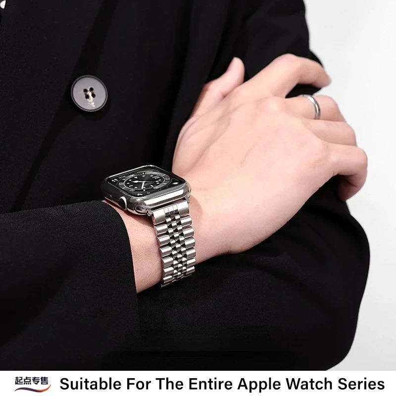 

Металлический ремешок из нержавеющей стали для IWatch Ultra 2, 49 мм, 45 мм, 44 мм, 42 мм, 41 мм, 40 мм, 38 мм, для Apple Watch Series 9/8/7/6/5/4/3/SE