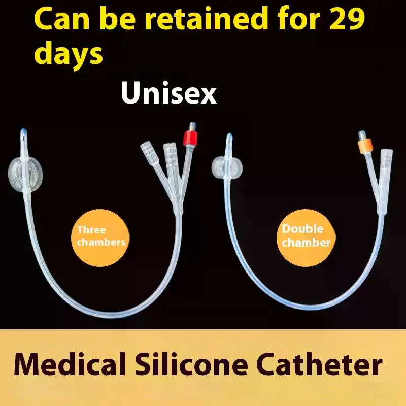 1 Piece 2 Way 3 Way Urinary  Disposable  Silicone Foley Catheter Flushing Tube Teaching Consumables