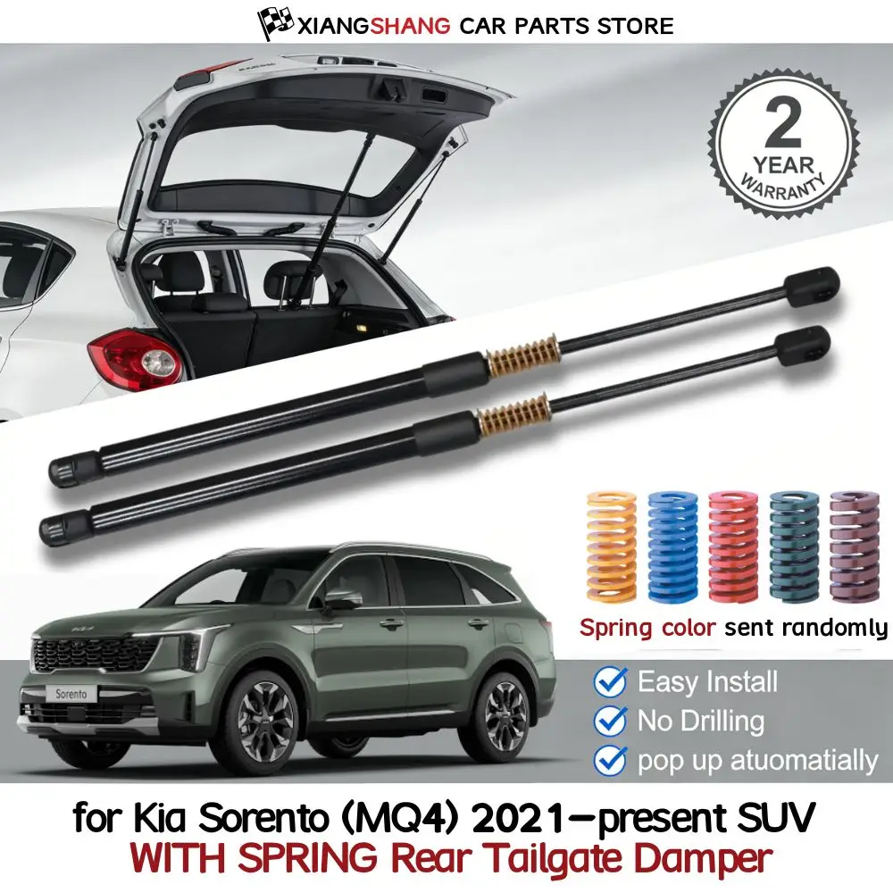 

2pcs Rear Auto Open With Spring Damper for Kia Sorento (MQ4) 2021-present SUV Without Power Liftgate Trunk Boot Gas Struts