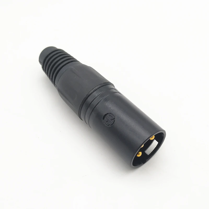 New NEUTRIK XLR Gold-Plated Cannon Plug60PCS/lot Three-Core Cannon Wire Microphone Connector XLR Balanced Wire Plug(Wire OD≤8mm)