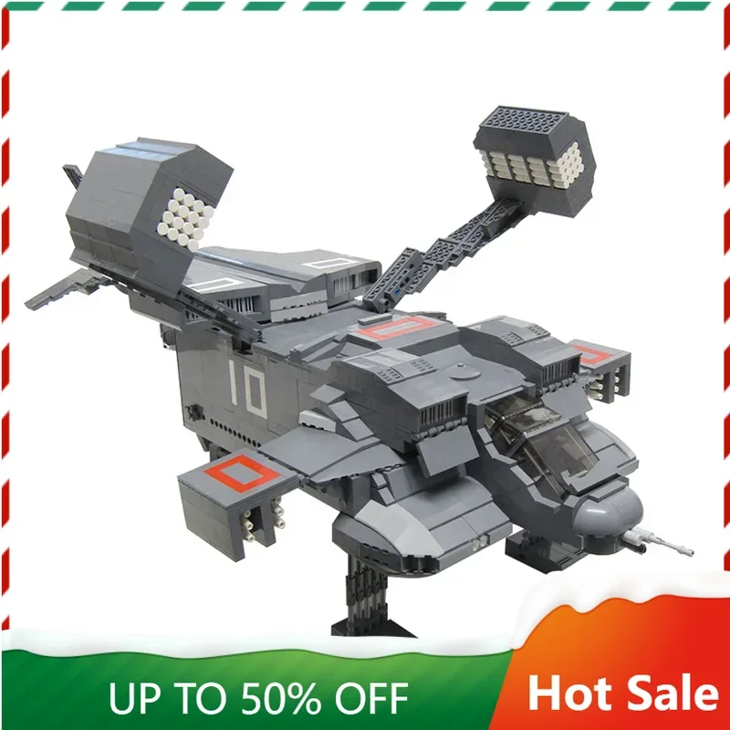 

MOC Transport Ship Cheyenned Dropship UD-4L Building Blocks Space Marine Spacecraft Bricks Toy Model Gift for Adults Teens