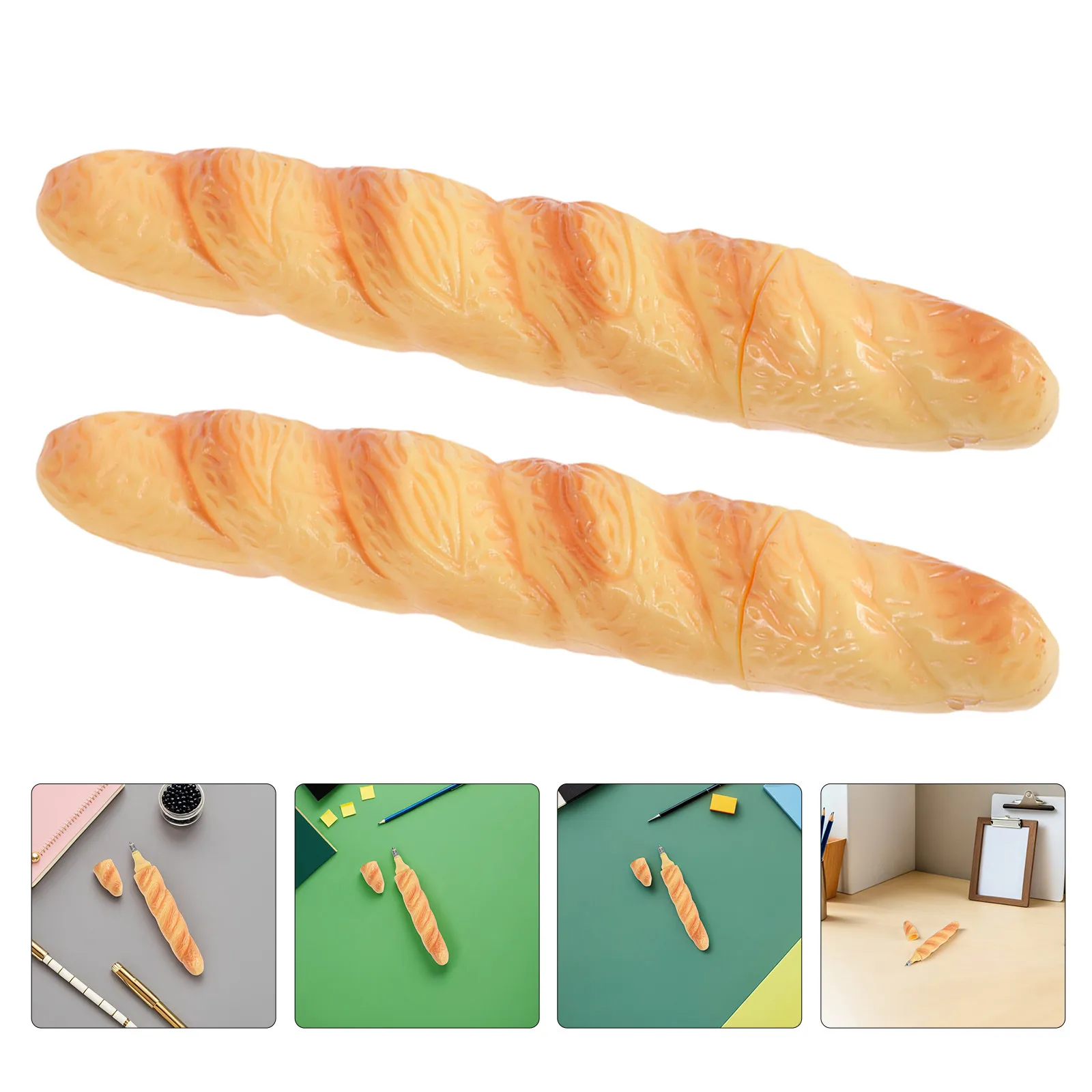 

3Pcs Ballpoint Pens Realistic Bread Shape Novelty Writing Pens Black Ink Smooth Writing School Office Supplies Party Favors