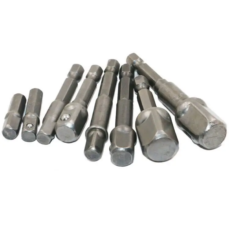الكروم الفاناديوم الصلب محول مأخذ التوصيل عرافة عرقوب إلى 1/4 "3/8" 1/2 "تمديد مثقاب الخشب بار عرافة بت مجموعة حفار كهربائي محول مأخذ التوصيل